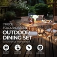 thumbnail image 2 of Outdoor Interiors 7 Pc Fold & Store Eucalyptus Hardwood Outdoor Dining Set, 2 of 10