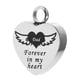 thumbnail image 1 of Colgante de joyería de cremación de corazón de acero inoxidable, recuerdo de mascota, de conmemorativa jinwen  Heart Memorial Pet Pendant, 1 of 8