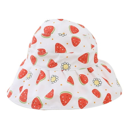 

Kids Hats Adjustable Chin Strap Outdoor Beach Bucket Cap Cute Trendy Spring Summer Leisure Cartoon Soft Breathable Outdoor Play Newborn Kids Hat