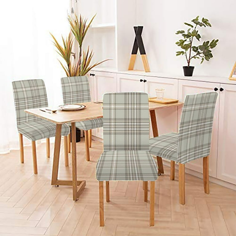 Plaid Dining Grey Tartan Chair Covers Plaid Dining Chair Covers