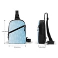 thumbnail image 4 of Lsque Snowflake Snowing Pattern Chest Package – Foldable Waterproof Chest Bag with Adjustable Shoulder Strap, Double Zipper Compartments & D-Buckle Design, 4 of 7