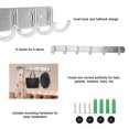 thumbnail image 3 of Wall Mounted Coat Rack Hook, Heavy Duty Stainless Steel Hook Rack Rail with 6 Hooks, Towel Coat Hanger Wall Mount for Hanging Purse Clothes Jacket Backpack Entryway, 3 of 8
