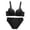 Black, variant on Women's Lace Underwear Set Daily Comfortable Breathable Nylon Bra and Briefs Multi-Pack of 2 Blue