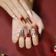 thumbnail image 1 of Juego de 24 uñas postizas de ataúd con prensa larga, puntas artificiales de bailarina para mujeres y niñas, uñas postizas acrílicas, 1 of 4