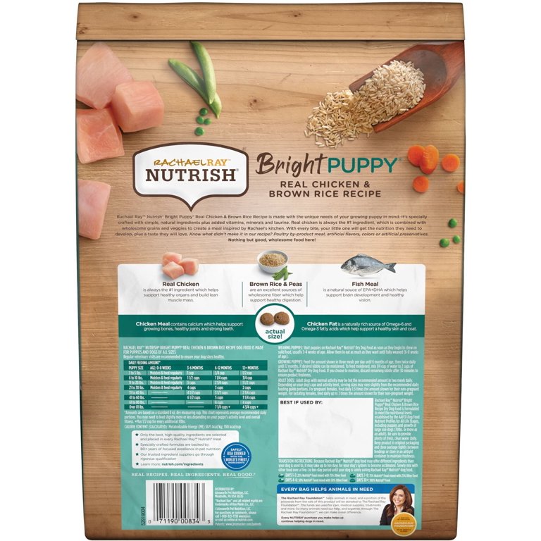 Rachael Ray Nutrish Bright Puppy Natural Real Chicken Brown Rice