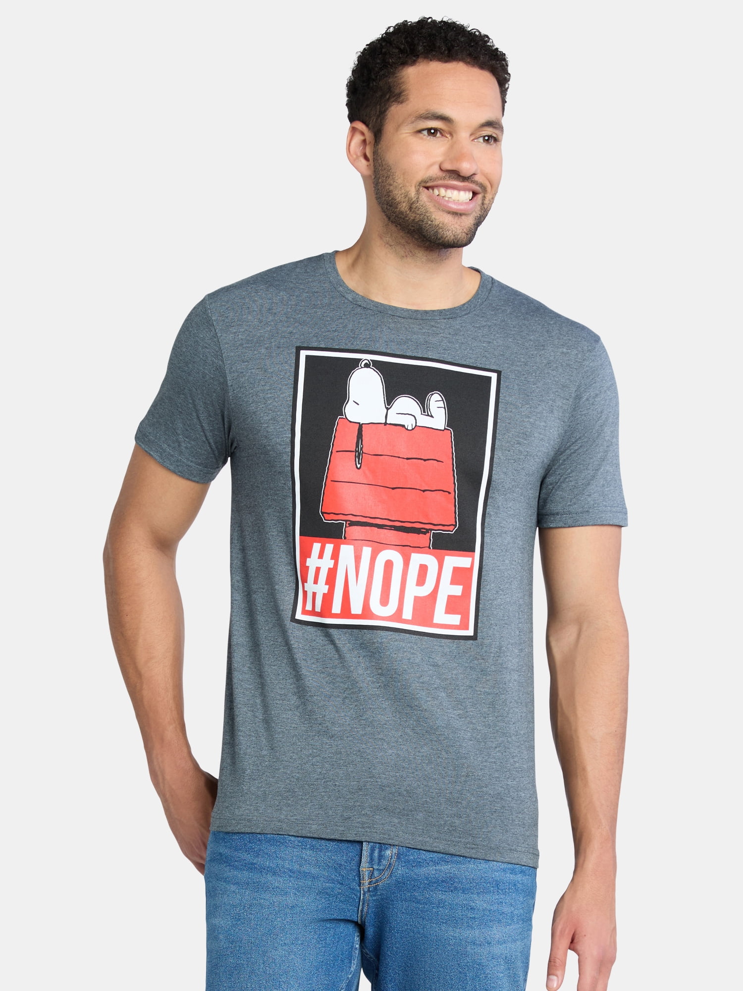 Snoopy Men's and Big Men's Graphic Tee Shirts, 2-Pack, Sizes S-3XL