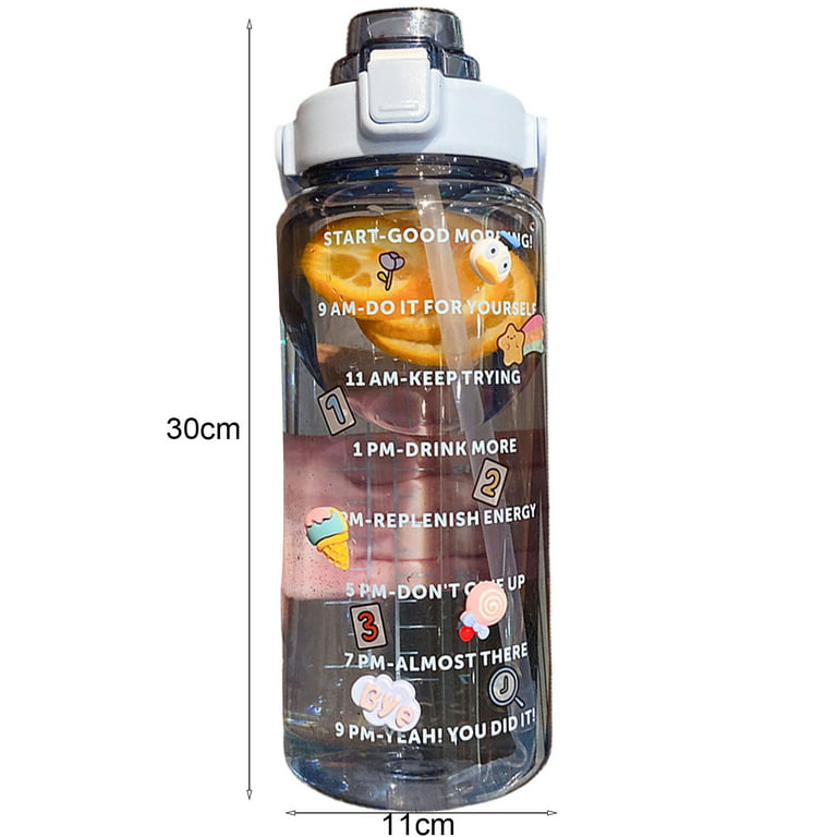 Hanmir 32oz Motivational Water Bottle with Time Marker Drinking