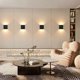 thumbnail image 4 of 2pcs Luces de pared interiores 7W 10×10×10cm Ángulo de haz ajustable Luces de pared LED decorativas para interiores Blanco cálido 3000K IP65 Luces de pared impermeables Dormitorio Pasillo Sala de est, 4 of 5