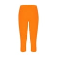 thumbnail image 4 of Capri Leggings for Women 2026 Casual Summer Capri Pants Stretch Slimming Workout Yoga Pants Women Hollow Out Leggings 19-Saffron L, 4 of 4