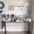 thumbnail image 4 of Electric Standing Desk with Carbon Steel Frame & Splice Board, 4-Preset Height Adjustable Desk, Home Office Sit Stand Desk, Black, 4 of 5