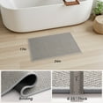 thumbnail image 4 of SIXHOME 17"x24" Bathroom Rugs Non Slip Bath Mat Rubber-Backing Wove Braided Absorbent Bath Rugs Machine Washable Thin Bathroom Mats Fit Under Door Soft Quick Dry Bathroom Rugs Gray, 4 of 8
