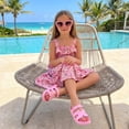 thumbnail image 6 of Cushionaire Orbit Kids Sandals Lightweight Waterproof EVA Slides with Adjustable Buckle Everyday Casual Comfort Girls Sandals, 6 of 25