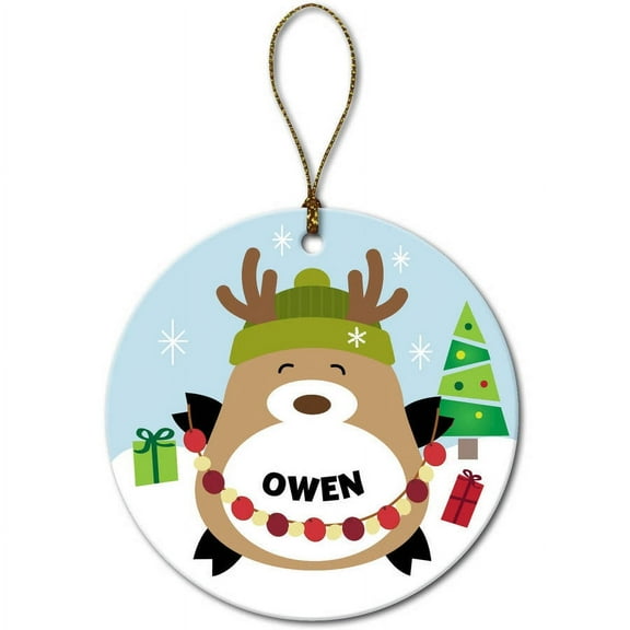 Personalized Christmas Reindeer Ornament