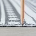 thumbnail image 4 of 4x6 Waterproof, Reversible Plastic Straw Outdoor Rugs for Patios | Also for Camping, RV, Deck, Porch, Balcony, Camp, Patio | Gray, Stripe | Size: 3'9'' x 5'11'', 4 of 7