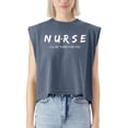 thumbnail image 2 of EcoLoom Cute Nurse I Will Be There For You For Rn Lpn Cap Sleeve Muscle Crop Shirt Women Sleeveless Baby Tee, 2 of 5