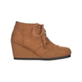 thumbnail image 2 of Women's Ankle Boots Wedge Heel Booties Casual Fashion Lace Up Low Wedge Heel Booties Shoes Low Wedges Platform Ankle Boots, 2 of 5