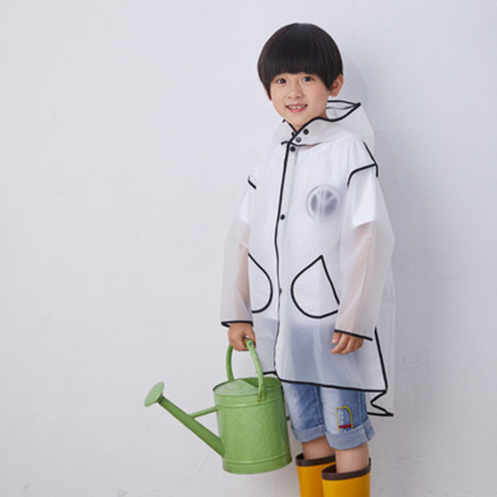 Kids Rain Coat, Colored Rain Poncho Wrinkle Free Hooded Rainwear for Boys Girls Age 6-12 - image 4 of 9
