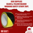 thumbnail image 2 of T.R.U. SST-618C Black & White Hazard Warning Safety Stripe Tape: 6" in. wide x 18 yds., 2 of 6