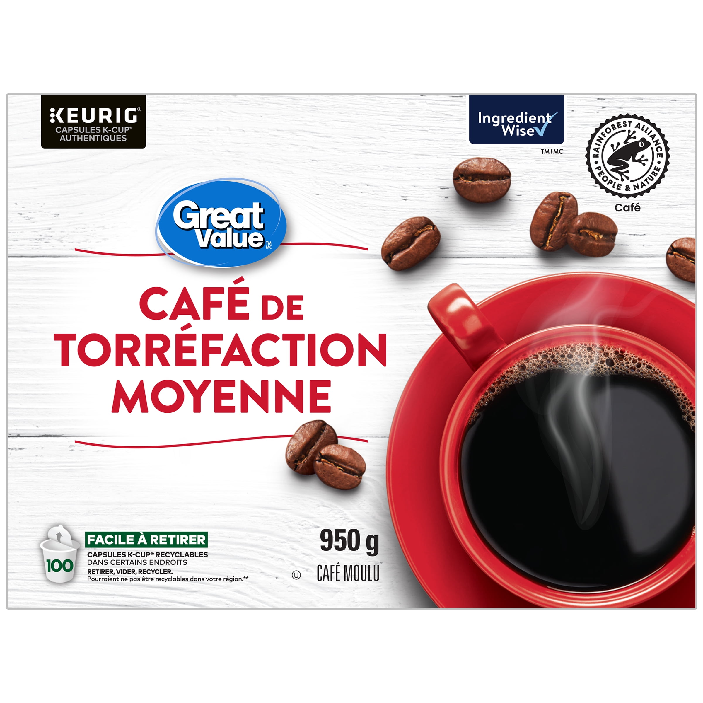 Great Value Medium Roast Coffee, 950 g