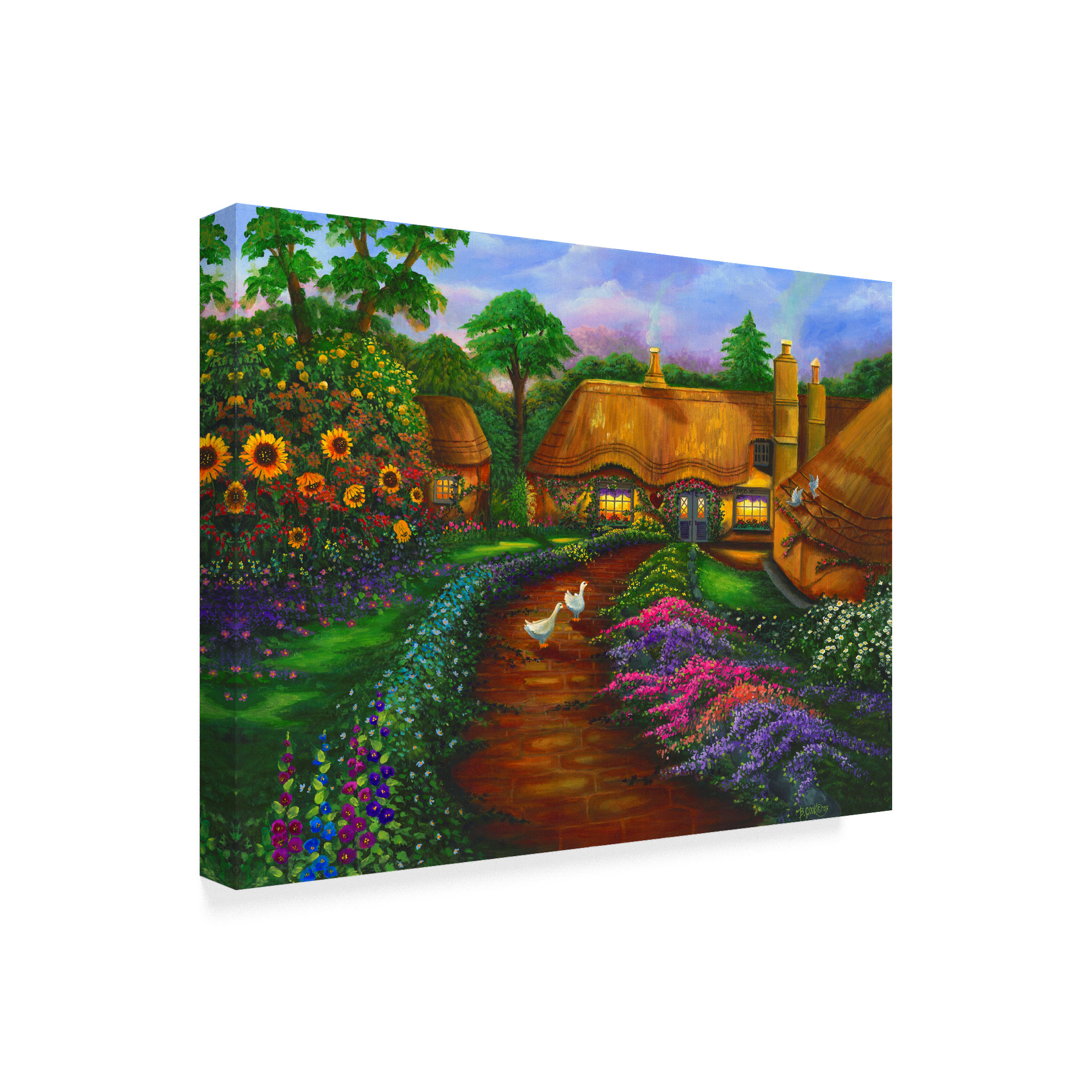 Trademark Fine Art 'Honeymoon Cottage' Canvas Art by Bonnie B Cook
