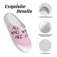 thumbnail image 5 of KLL Not All Those Who Wander Are Lost Pattern Adult Unisex Cozy Slippers,Fuzzy Slip-on Slippers TPR Sole Slippers Comfort Plush Home Footwear for Indoor & Outdoor-35/36, 5 of 7