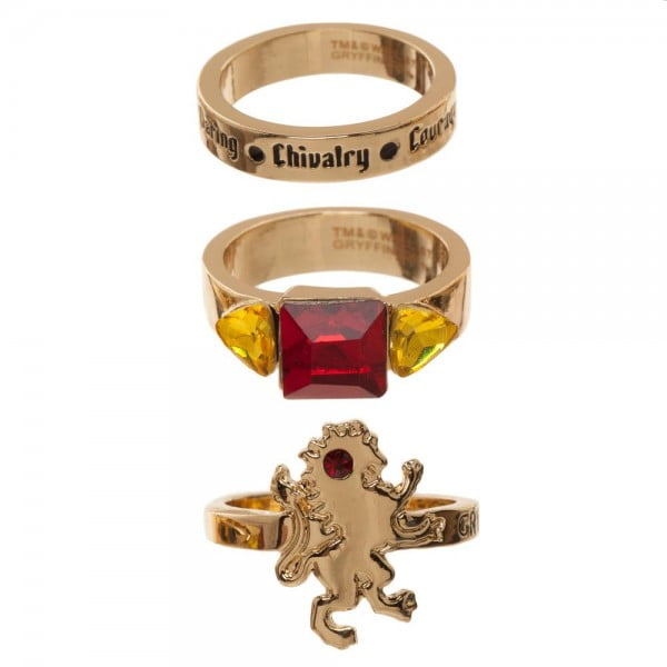 Harry Potter Ring Set Harry Potter Gryffindor 3 Pack New