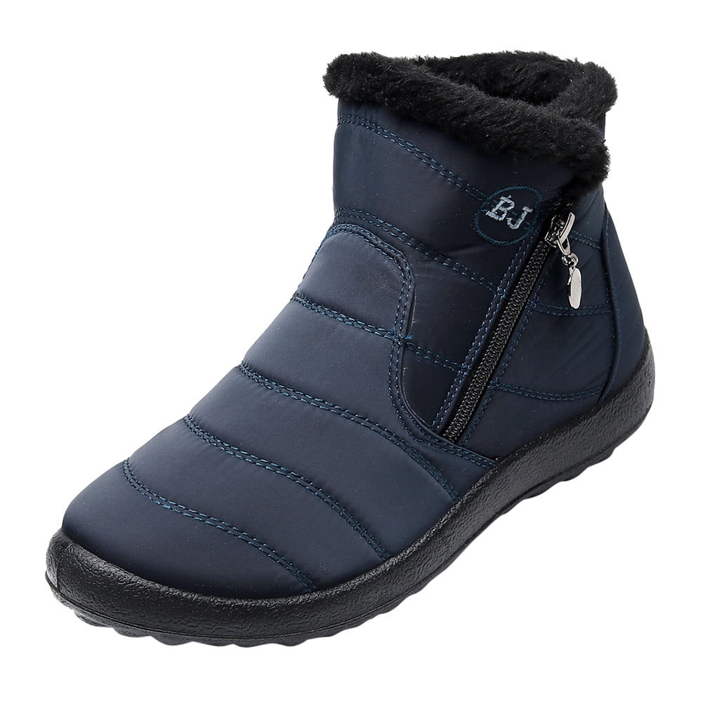 Aoochasliy Men's Shoes Boots Winter Warm Waterproof Cotton Shoes Nylon ...