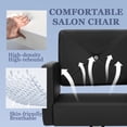 thumbnail image 4 of Deep Black Salon Chair for Hair Stylist – Hydraulic Beauty Chair with Crystal Tufted Back, Extra-Wide Seat, Adjustable Height, 360° Swivel for Barbershop, Spa, or Home Use, 4 of 6