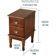 thumbnail image 2 of Table de Chevet Étroite, Table Basse avec 2 Tiroirs de Rangement, Table à Collation, Table de Chevet pour Chambre, Table d'Appoint pour Sofa (Jaune, 30 cm), 2 of 9