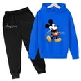 thumbnail image 5 of Conjunto de sudadera y pantalones de manga larga para niñas y niños de Disney Mickey Mouse, traje informal de dibujos animados del Pato Donald, primavera de 4 a 14 años, 5 of 5