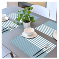thumbnail image 2 of Manteles Individuales Para Mesa Conjunto De 8 Pzas 45×30cm Color Azul claro, 2 of 5