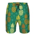 thumbnail image 4 of Kll Pineapples1 Men'S Casual Summer Beach Shorts Hawaiian Shorts With Pockets-Small, 4 of 9