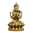 thumbnail image 4 of deevoka Buddha Statue Buddhism Resin Spiritual Decor for Office Living Room Tabletop A, 4 of 9