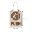 thumbnail image 4 of 1pc Push-and-pull Door Sign Wooden Door Hanging Sign Creative Sign Board Indicator Sign for Cafe Restaurant Tea House (S, 4 of 8