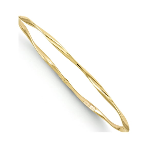 10k Yellow Gold JbSPs Yellow Slip-On Bangle Bracelet