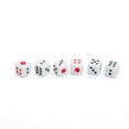 thumbnail image 3 of THY COLLECTIBLES 12mm White Dice with Black & Red Pips Dots for Board Games, Poker Card Games, Activity, Casino Theme, Party Favors (100 Pcs Pack), 3 of 6