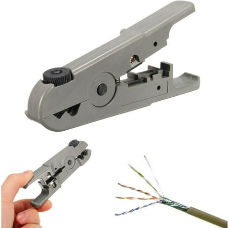 - M.way cablestripper UTP/STP Cable Cord Wire Cutter Universal Rotary Coax Coaxial Stripping Tool Stripper Round / Flat For RJ11 RJ45 CAT5 CAT6 RG59 RG6 Cable