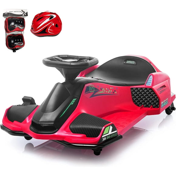 Voltz Toys ThunderDrift 24V Brushless Go-Kart for Kids - High-Performance Outdoor Racer Drifter with MP3 Player, Bluetooth, and Variable Speed Throttle for Boys and Girls 