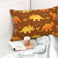 thumbnail image 6 of Disketp Pillow Covers Dinosaurs And Leaves Pattern Throw Pillow Case Cushion Covers,Cushion For Bedroom,Couch,Home-20"X30", 6 of 8
