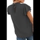 thumbnail image 2 of Blusas Casuales de Corta con Cuello Redondo, Encaje, Crochet y Pompones para Mujer, Color Negro, Talla M, 2 of 7