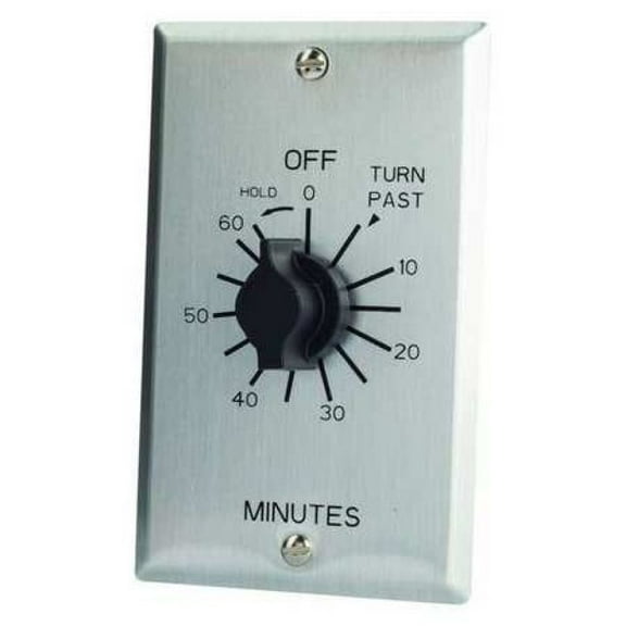 C Series Commercial Style Sringwound Auto Off in-Wall Time Switch with Hold, 60 Minute Timer Length, SPST Switch Type