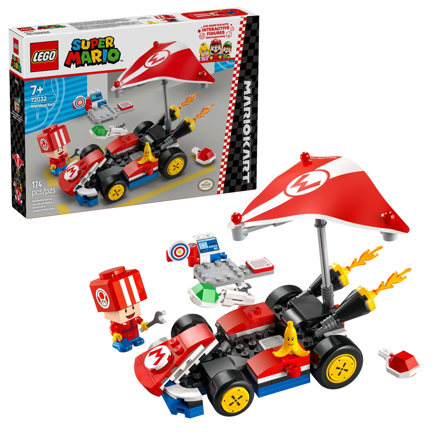 LEGO Super Mario: Mario Kart Standard Kit - Collectible Toy Building Set for Kids, Boys and Girls, Ages 7+ - Nintendo Mario Kart Toy for Fans - Birthday Gift Idea - 72032