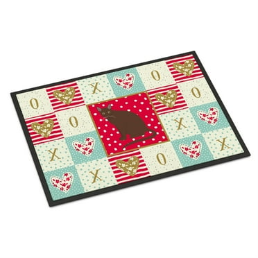 Carolines Treasures Raas Cat Love Indoor or Outdoor Mat 18x27 doormats, Multicolor