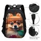 thumbnail image 3 of Disketp Colorful Leaf Chihuahua Mochila de Viaje Estampada para Laptop con Puerto de Carga USB, Mochila Impermeable para Computadora – Regalo para Hombres y Mujeres, 3 of 7