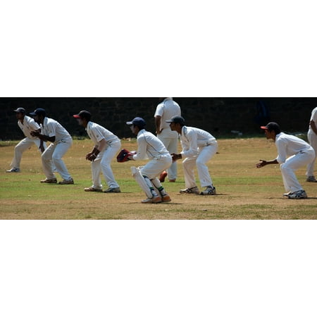 Canvas Print Wicket Slips Cricket Wicket Keeper Keeping Stretched Canvas 10 x