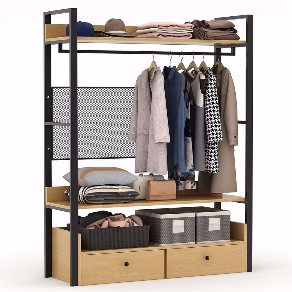 Tribesigns FreeStanding Closet Organizer,Heavy Duty Clothes Rack with