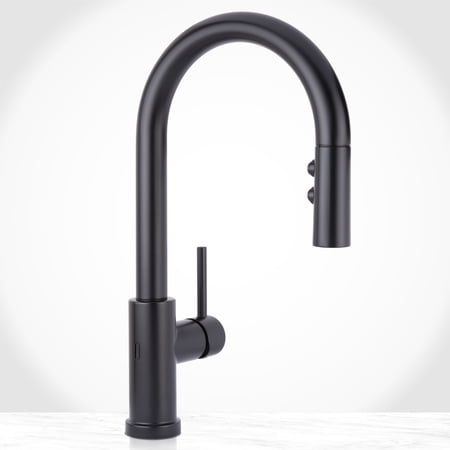 Miseno Mno191e Mia 1.75 GPM Single Hole Pull Down Electronic Sensor Kitchen Faucet - Black