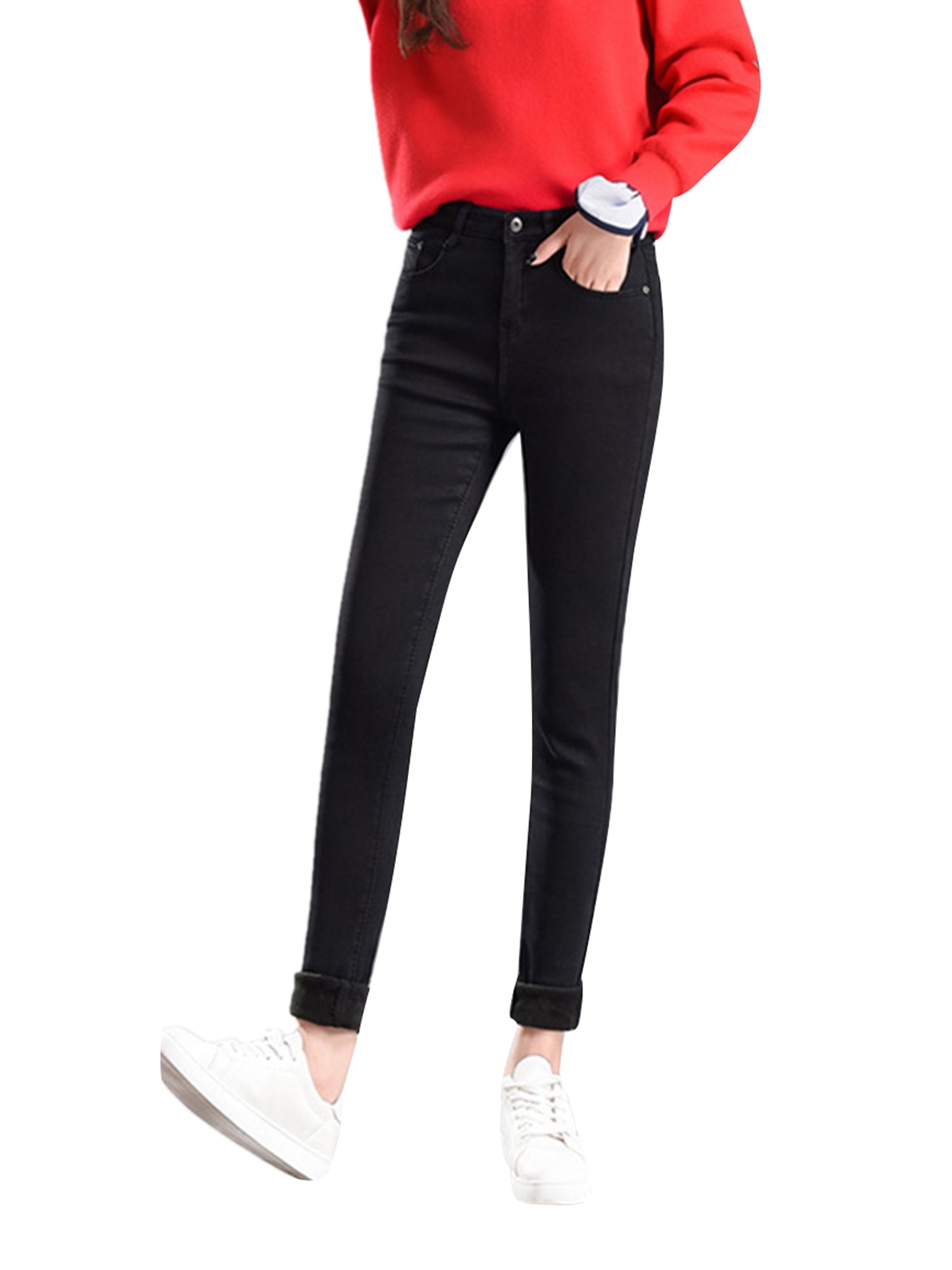 Mxiqqpltky Womens Jeans Fleece Lined 