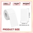 thumbnail image 2 of Uxcell Rectangle Labels Sticker Self-Adhesive Color Coding Labels for Office Organization White, 2 of 7