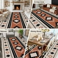 thumbnail image 5 of 6x9 Area Rugs for Living Room, Khaki Boho Non Slip Area Rugs for Kitchen Bedroom Entryway, Vintage Ethnic Tribe Washable Carpet Runner Rug Floor Mats for Bedroom Home Decor Retro Abstract Art, 5 of 9